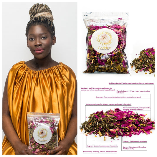 Soft and Moist Goddess Yoni 4oz Stem Herbs YONI STEAM HERBS V Steam Womb Wellness Detox Fertility Postpartum Vaginal Care